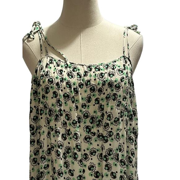 RIXO Herbie Green Floral Print Long Maxi Tent Dress Sz 8 - Picture 6 of 15